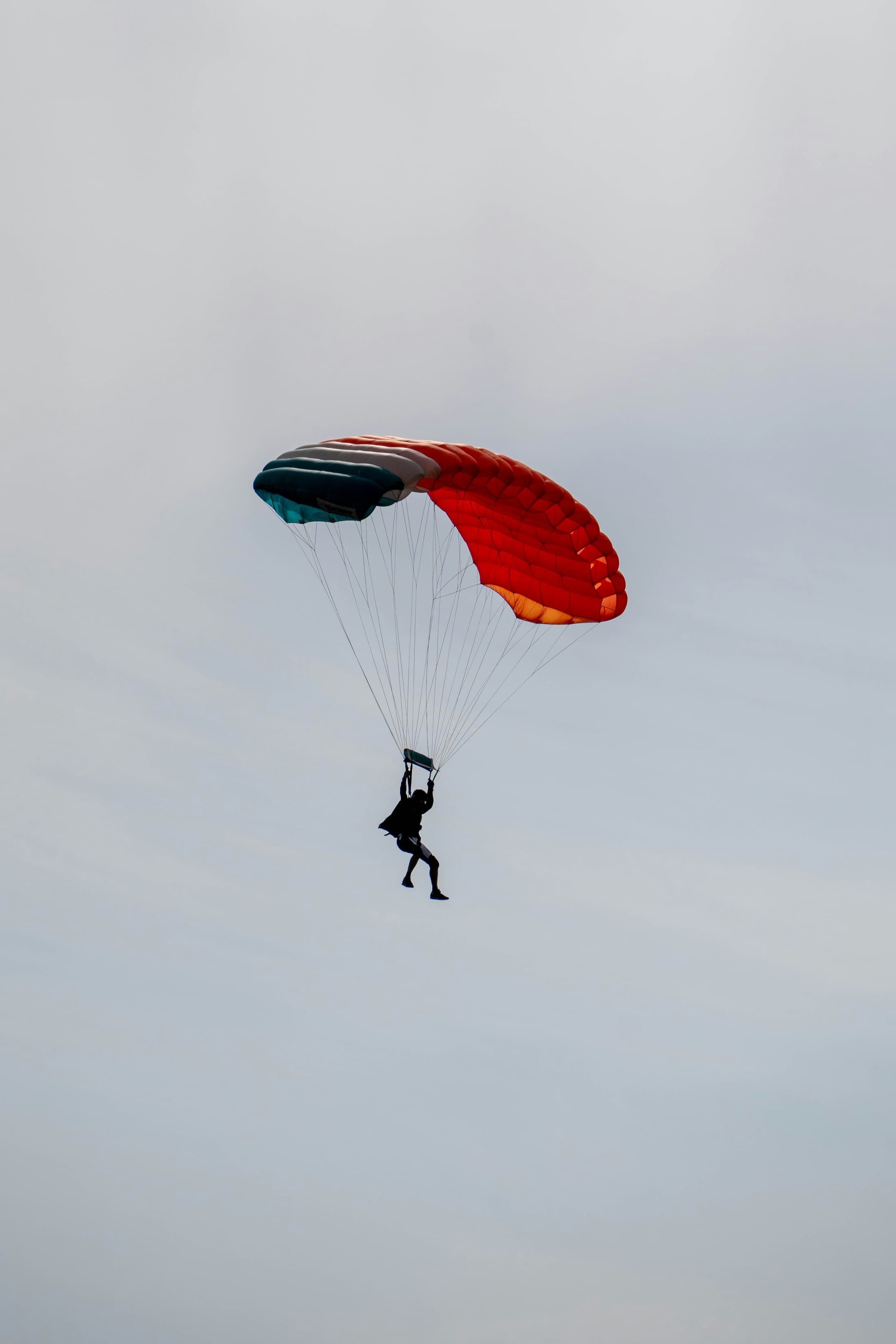 Solo canopy flight during a training camp